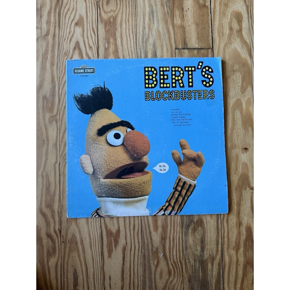 Sesame Street Bert's Blockbusters Record Vinyl LP Doin The Pigeon Vintage 1974